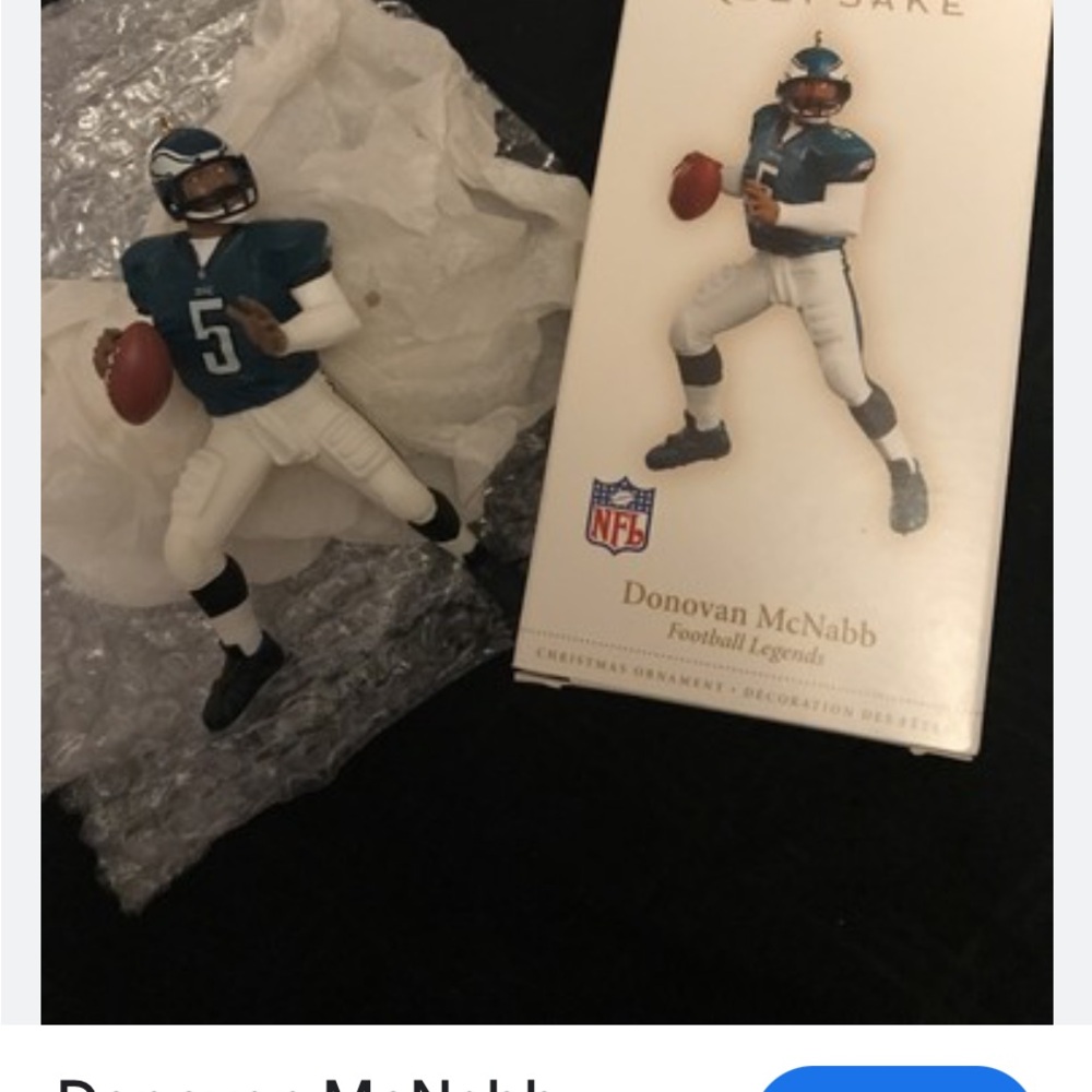 Hallmark Football Legend Ornament - Blue and White
